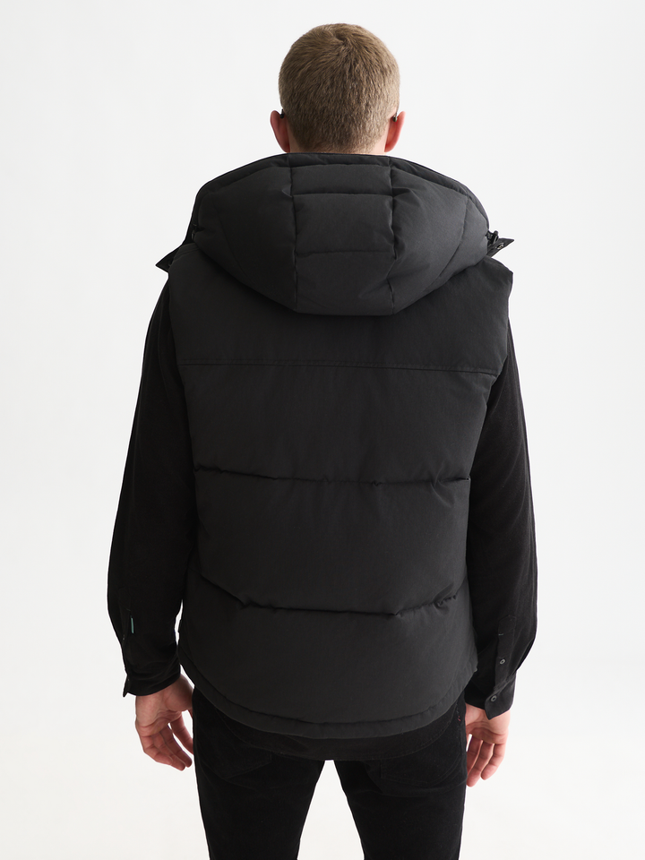 Hooded puffer vest