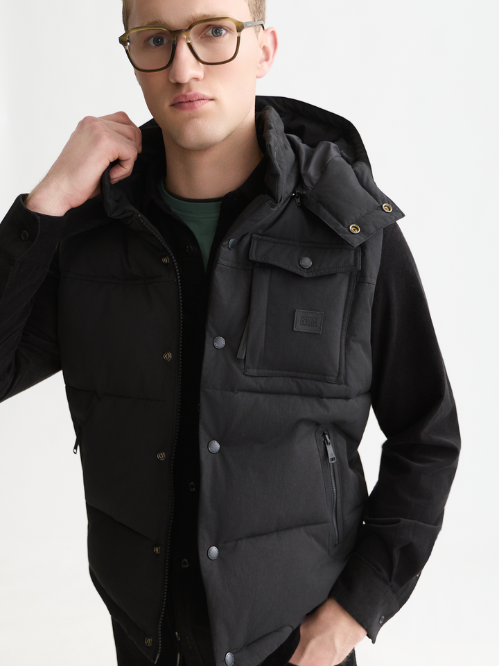 Hooded puffer vest