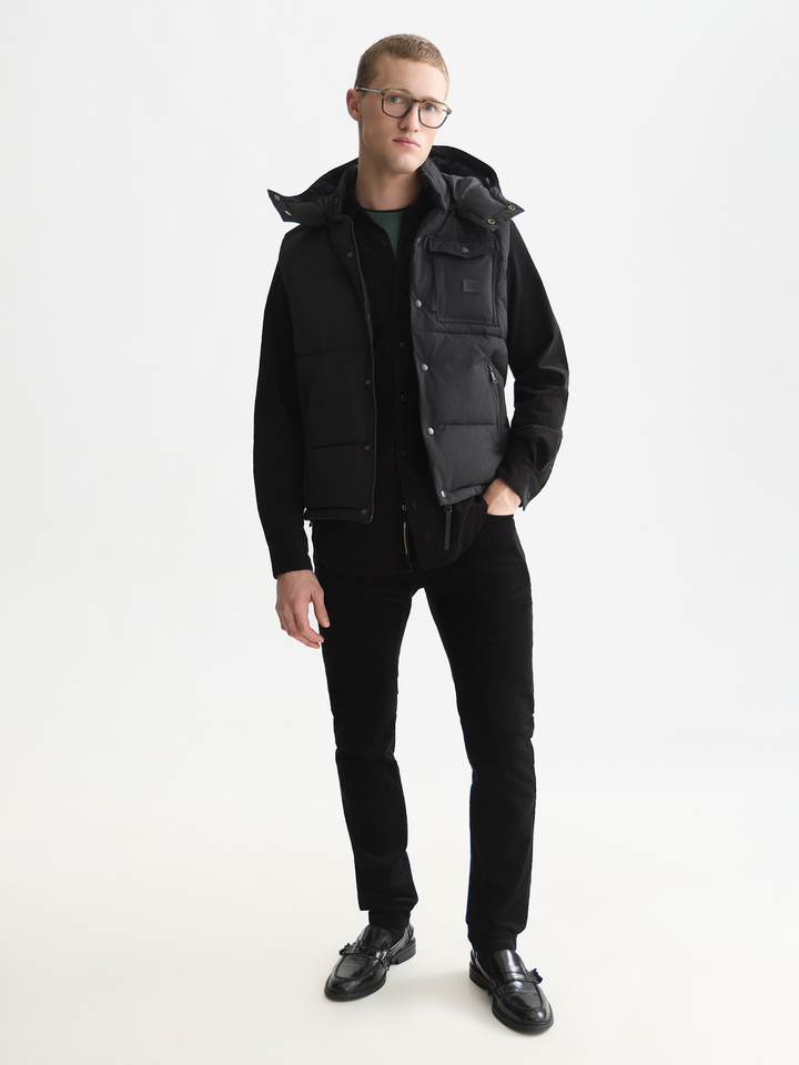 Hooded puffer vest