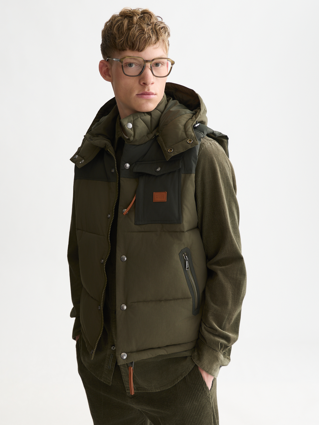 Hooded puffer vest