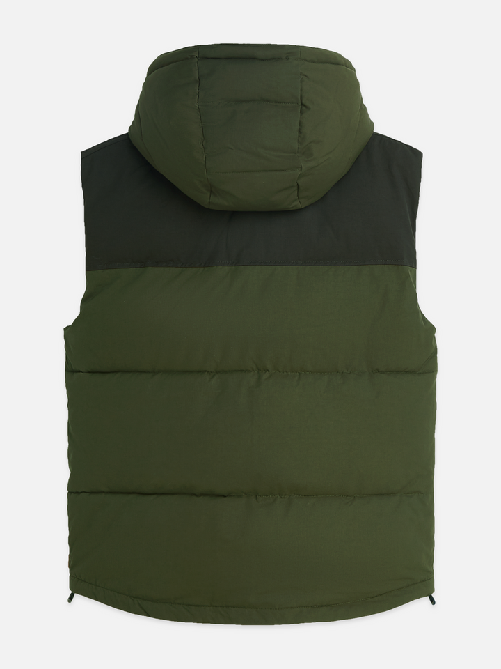 Hooded puffer vest
