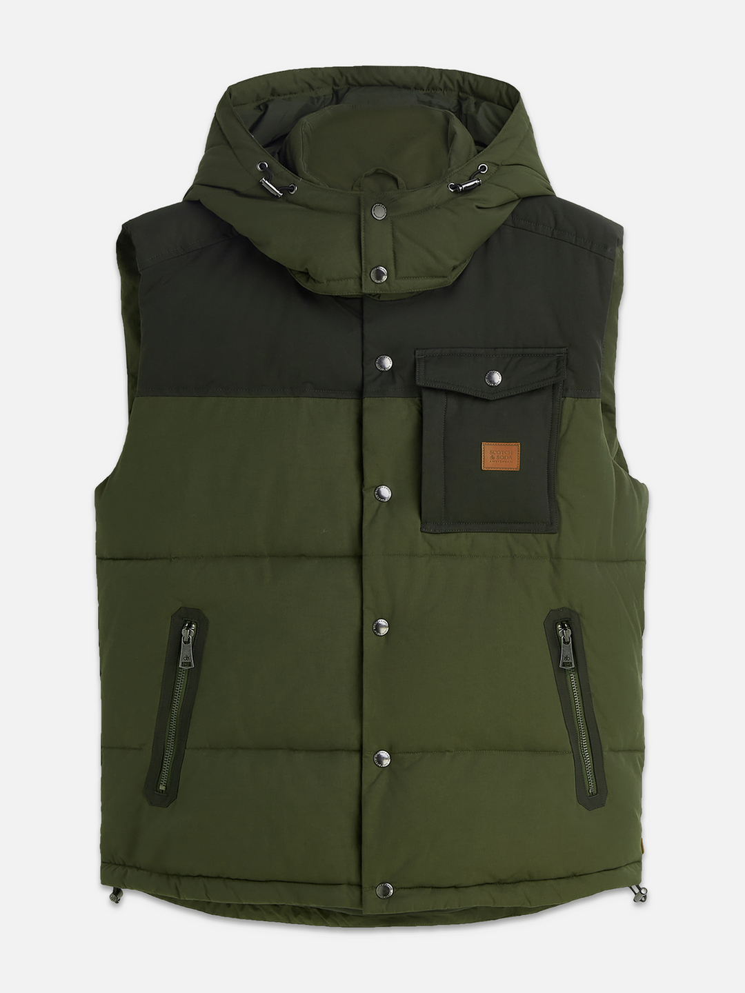 Hooded puffer vest