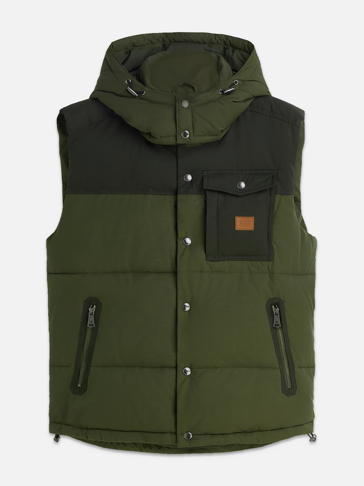 Hooded puffer vest