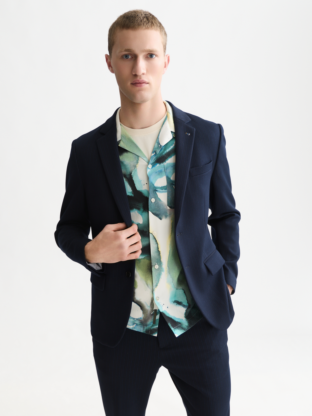 Miles tailored jersey regular-fit blazer