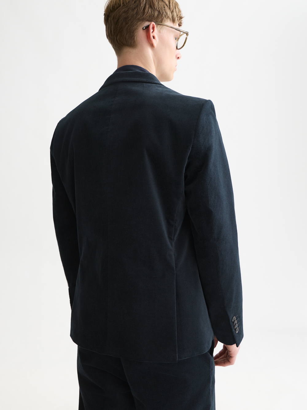 Pierce embroidered velvet peak lapel blazer