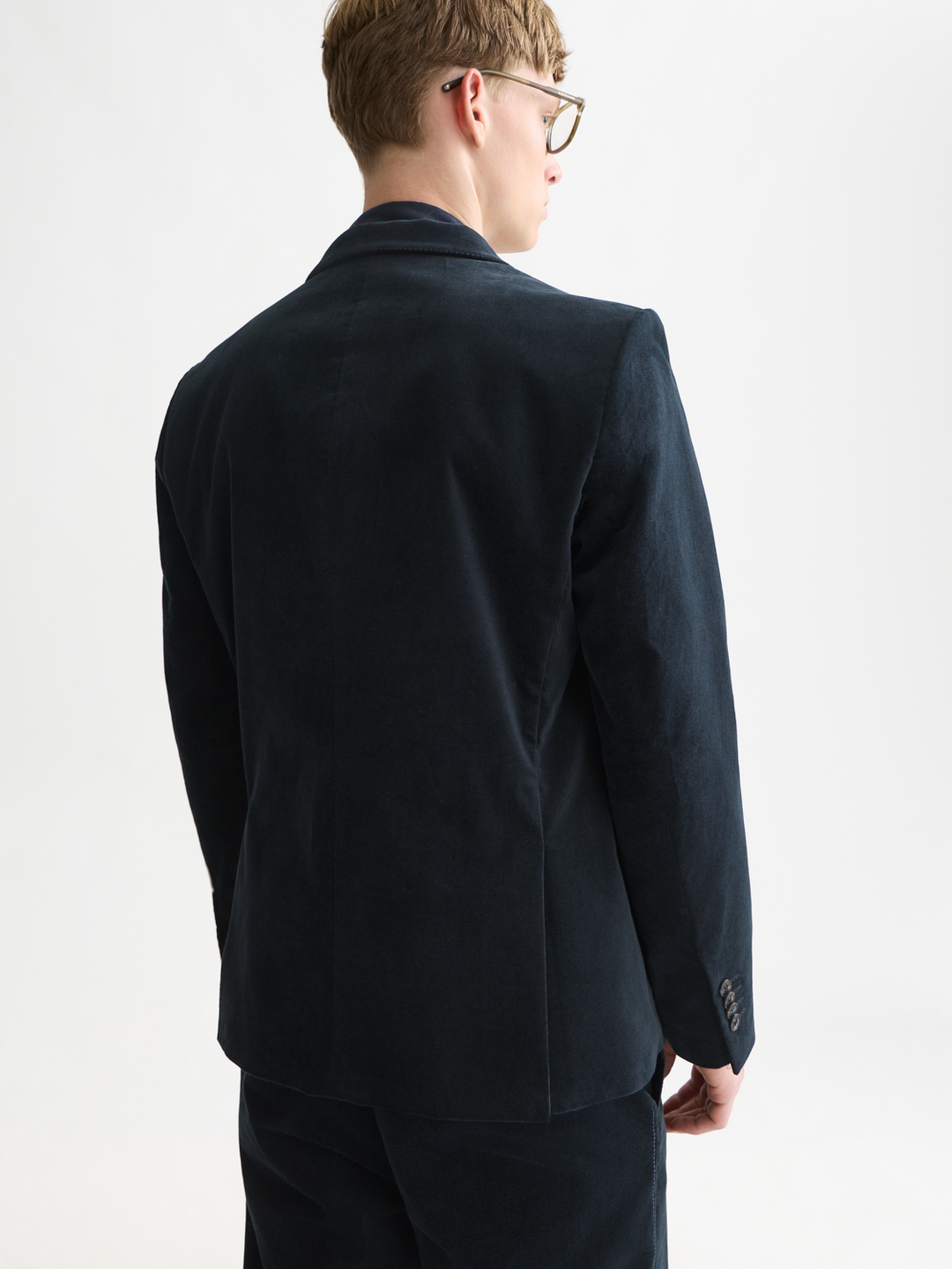 Pierce embroidered velvet peak lapel blazer