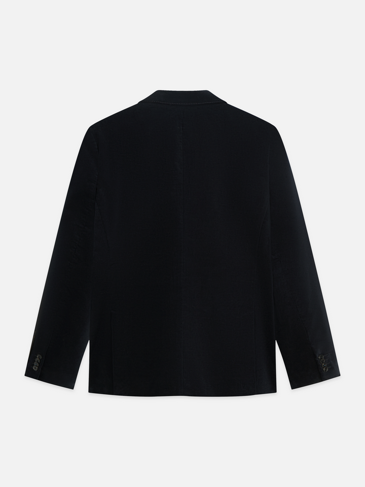 Pierce embroidered velvet peak lapel blazer