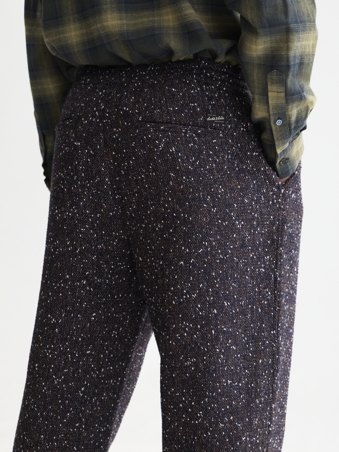 Oliver Wool-blend tweed pleated pants