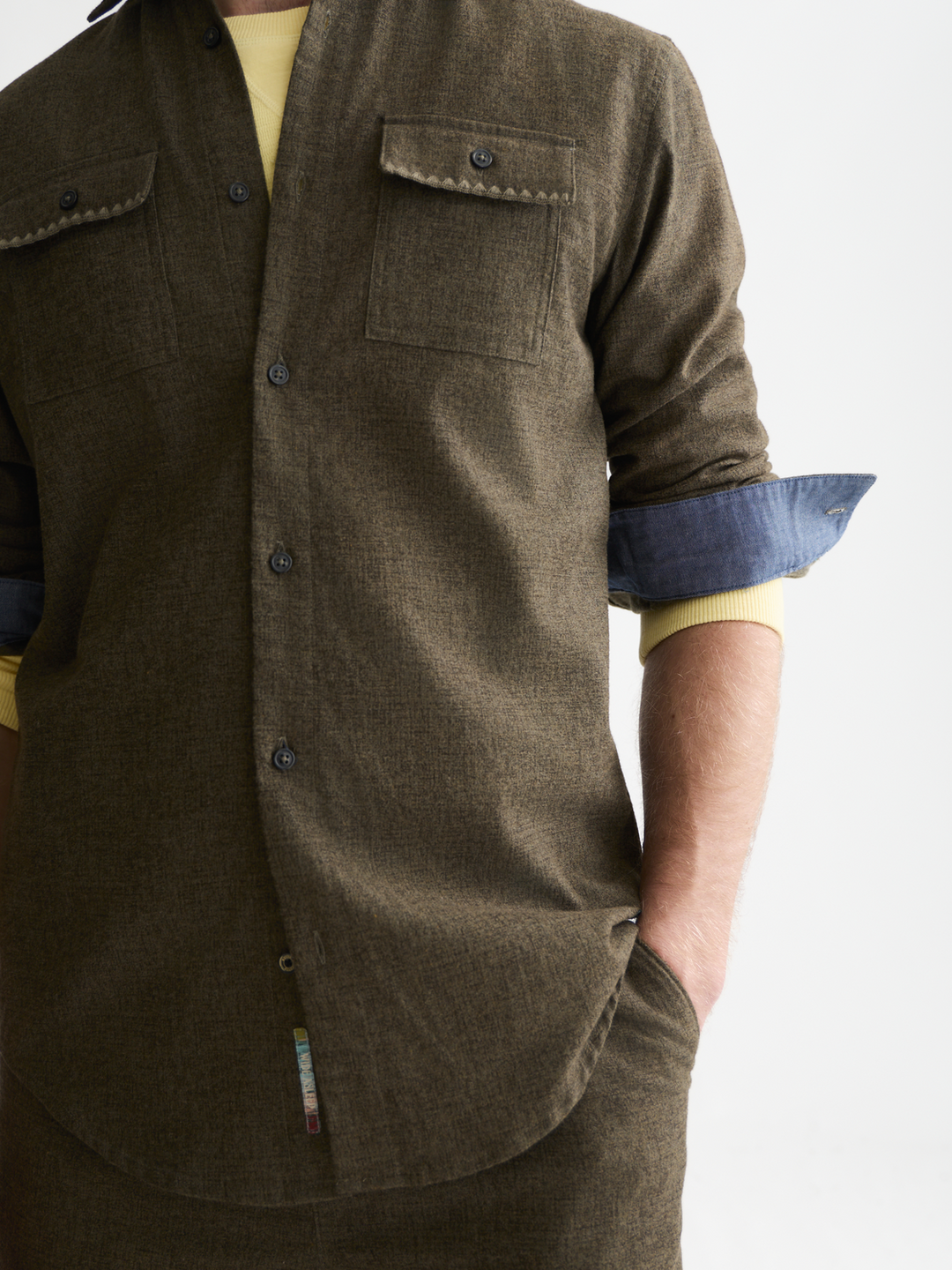 Melange relaxed-fit shirt