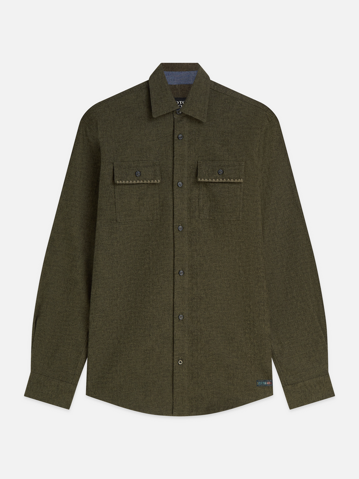 Melange relaxed-fit shirt