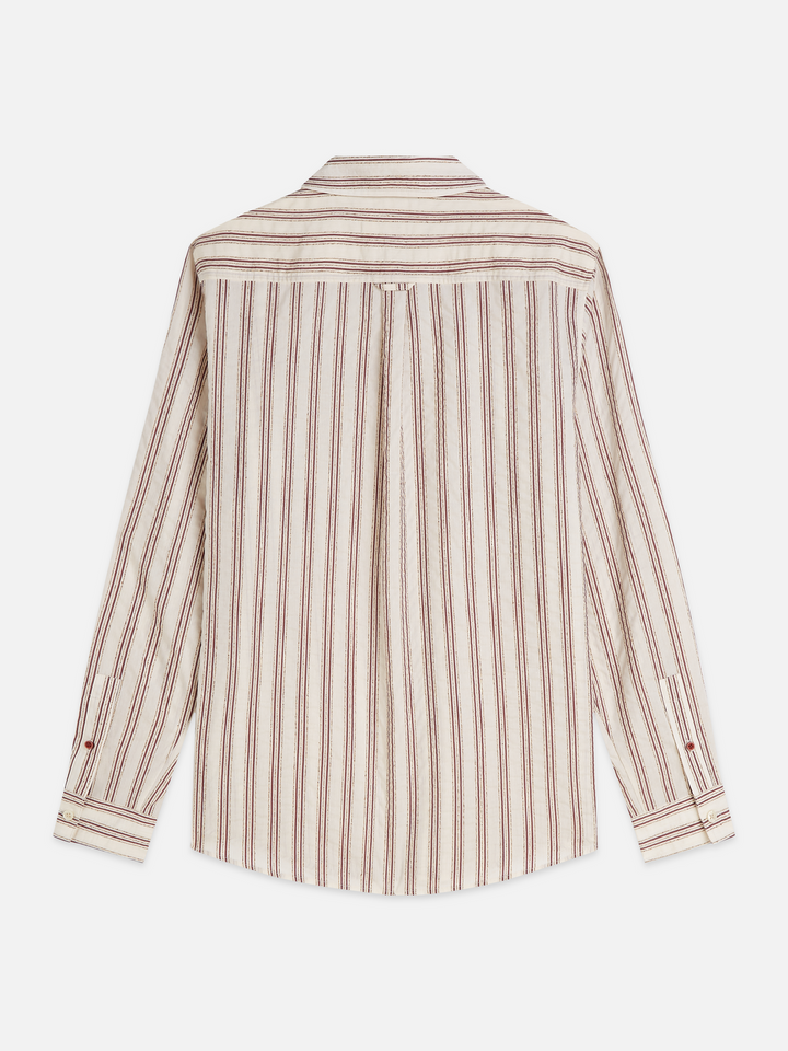 Textured striped regular-fit shirt