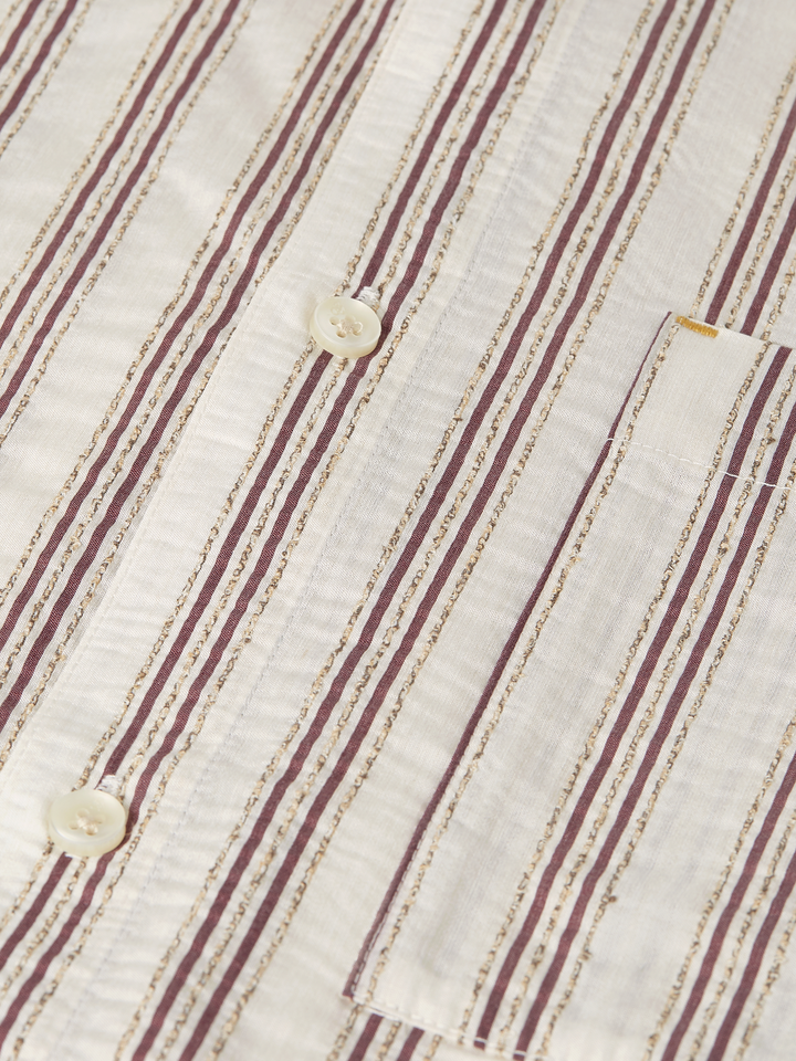 Textured striped regular-fit shirt