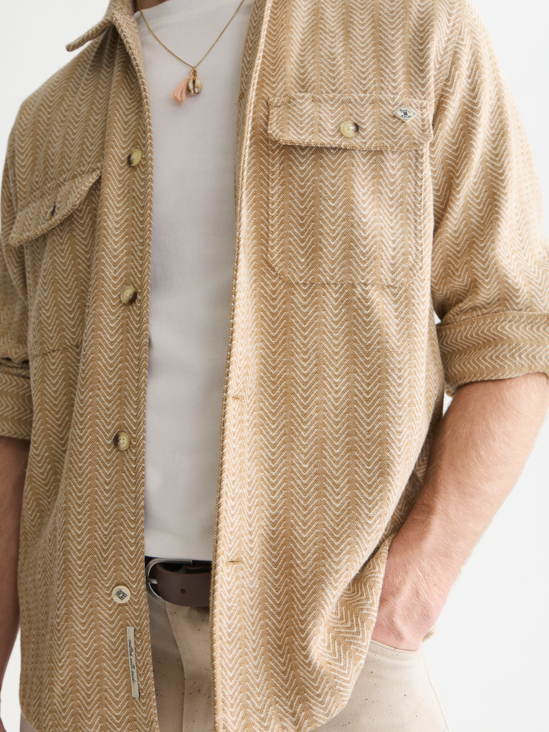 Jacquard relaxed-fit shirt