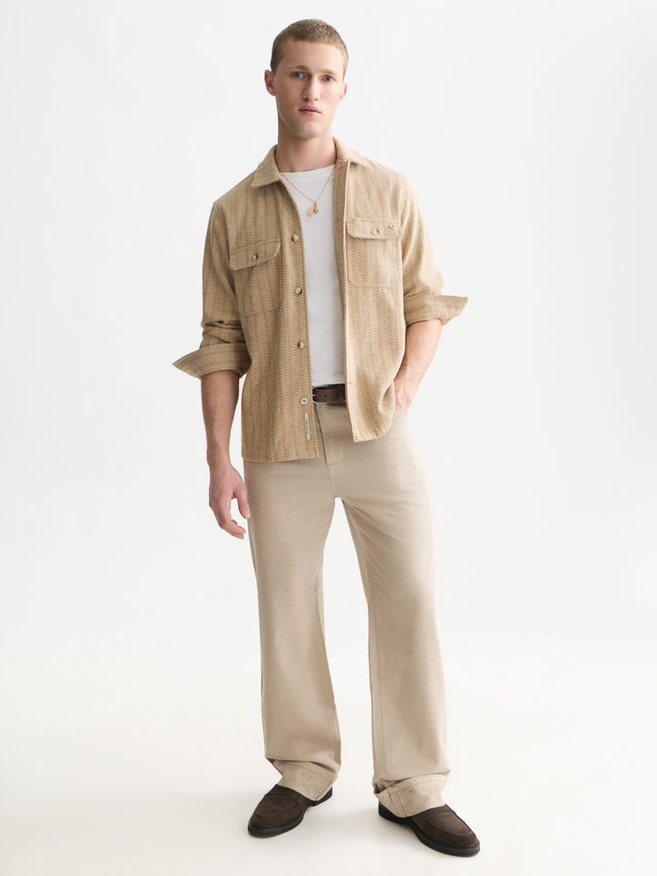 Jacquard relaxed-fit shirt