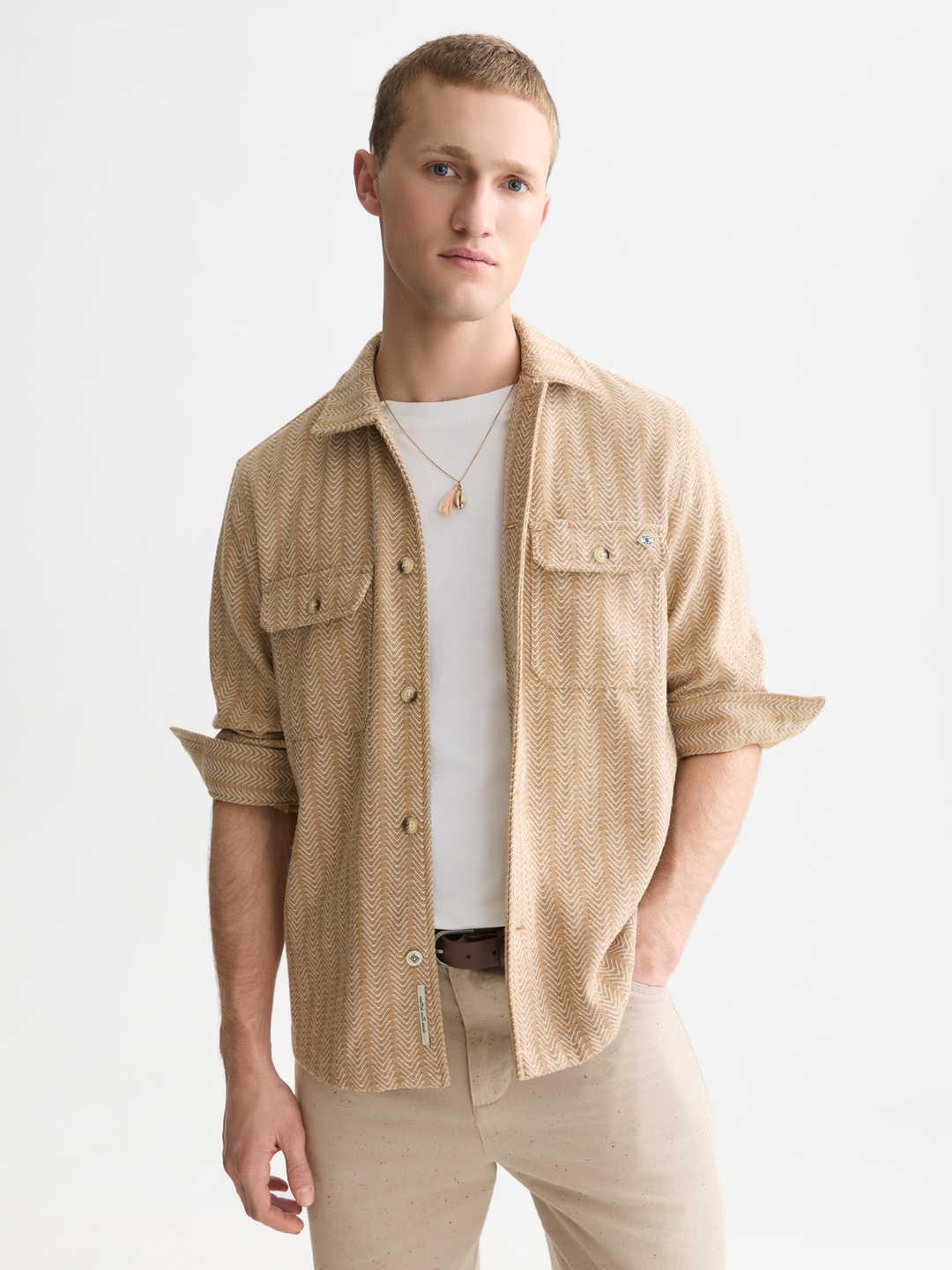 Jacquard relaxed-fit shirt