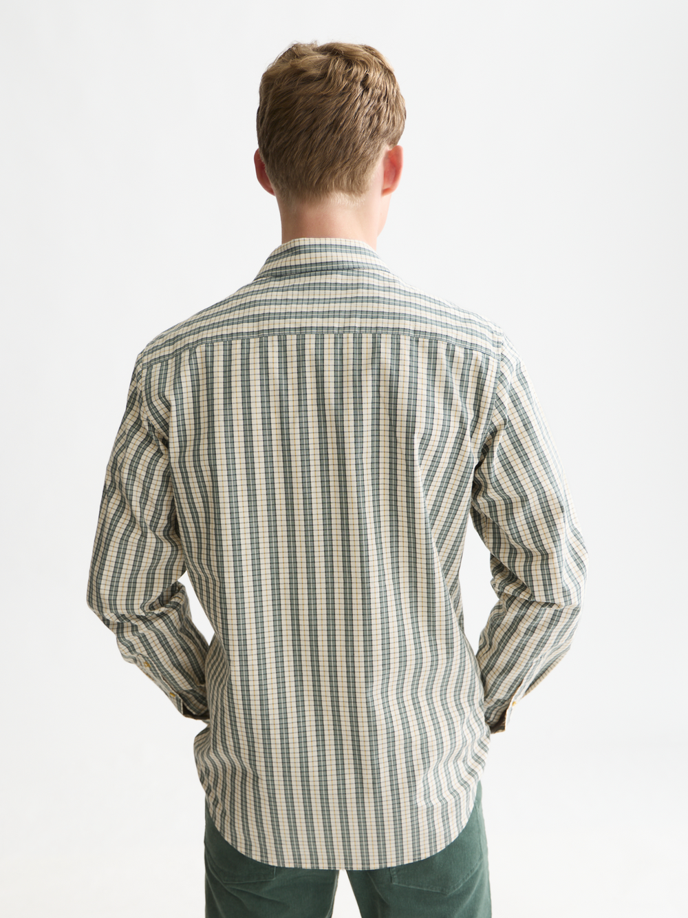 Micro checked regular-fit shirt