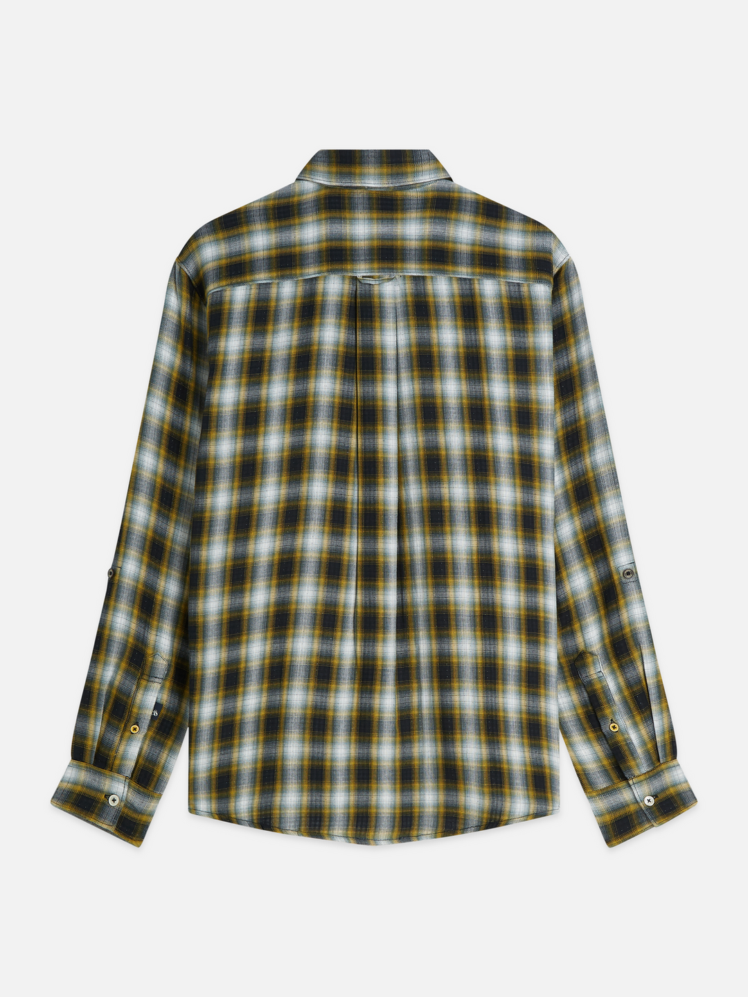 Double-faced check relaxed-fit shirt