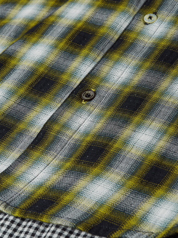 Double-faced check relaxed-fit shirt