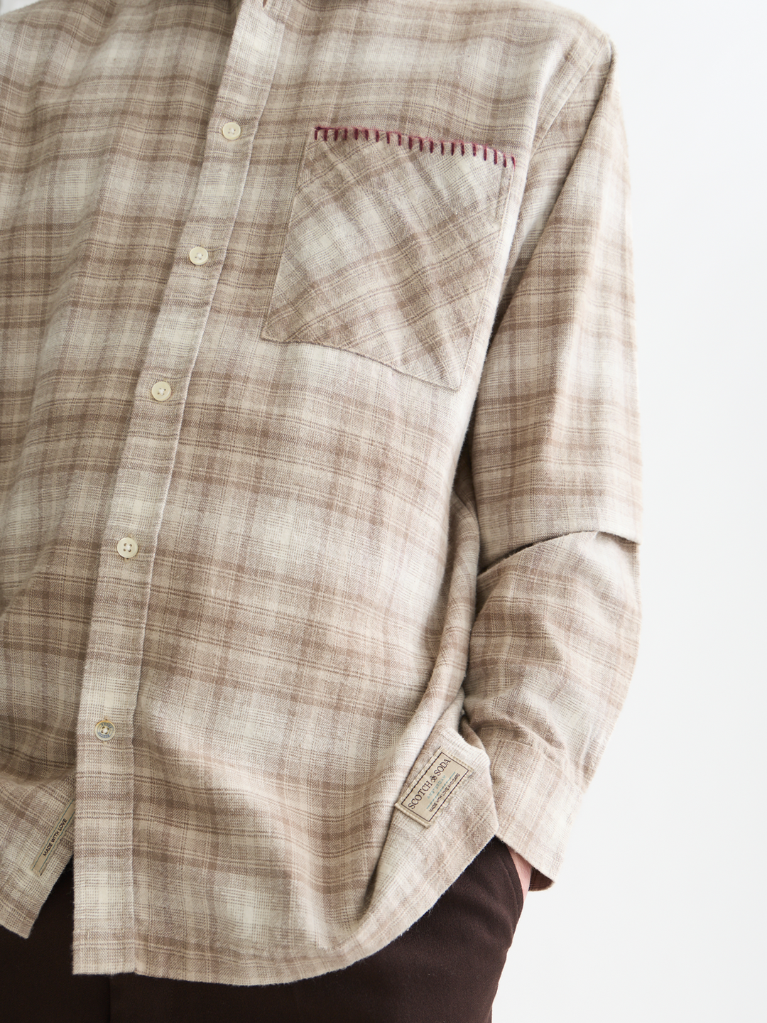 Flannel checked relaxed-fit shirt