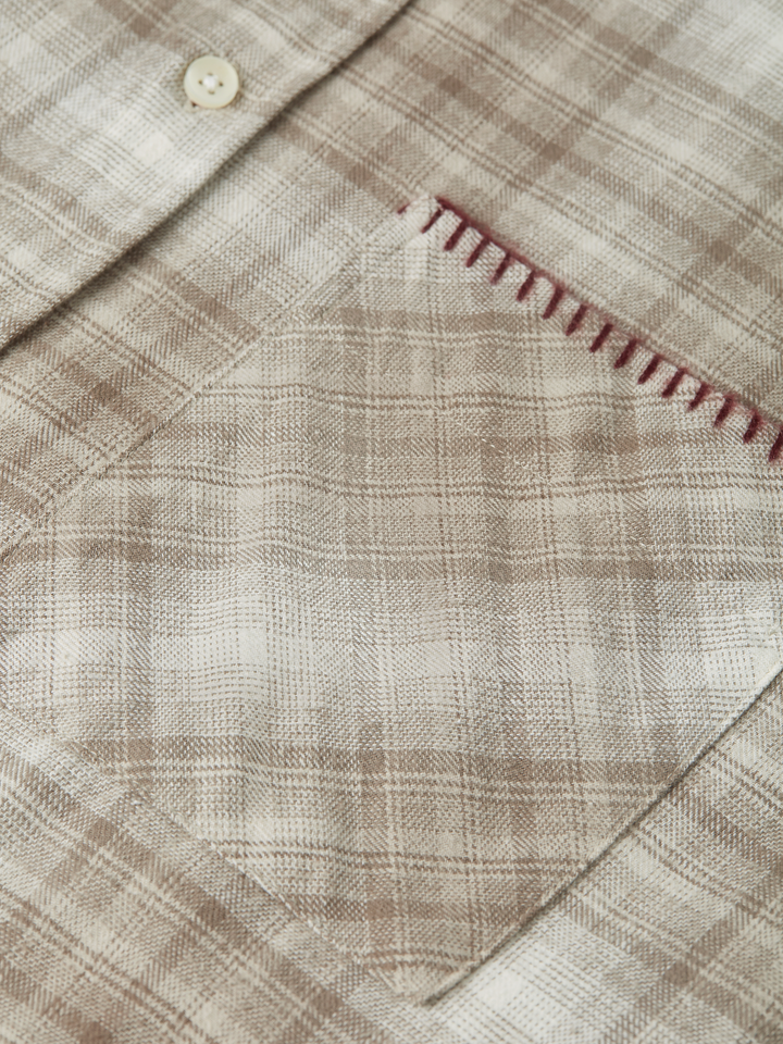 Flannel checked relaxed-fit shirt