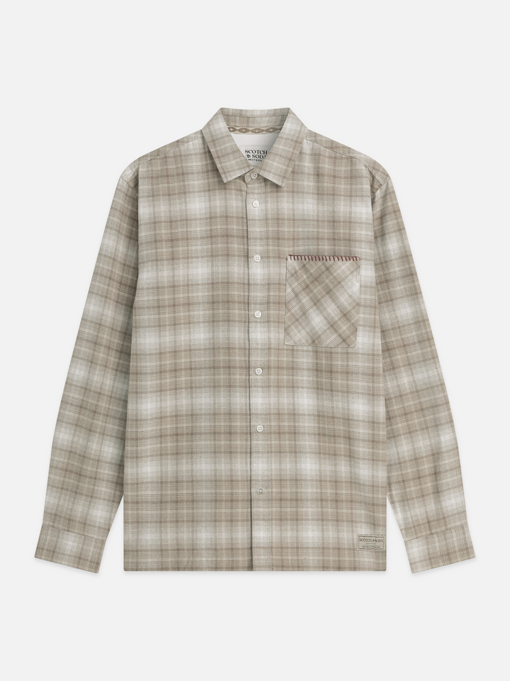 Flannel checked relaxed-fit shirt