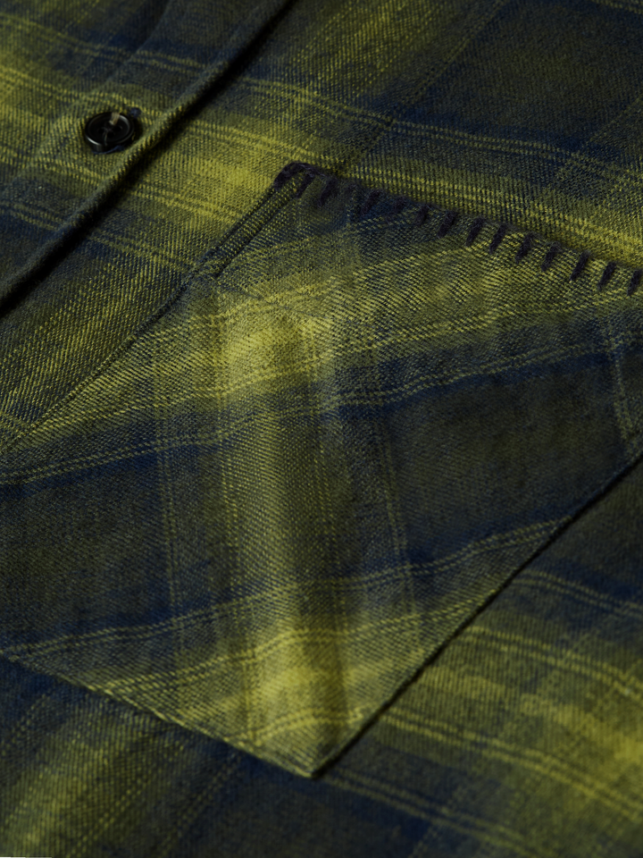 Flannel checked relaxed-fit shirt