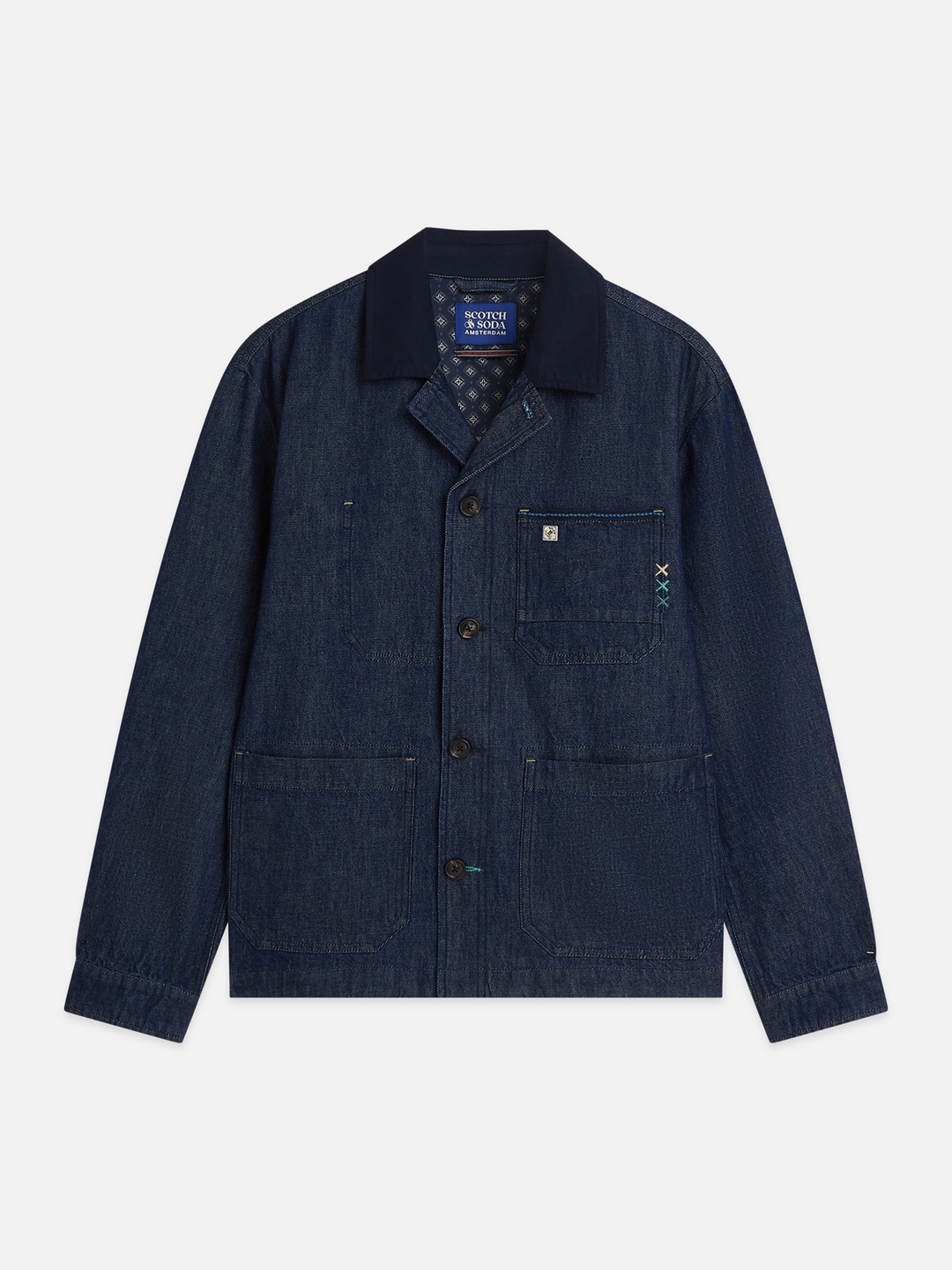 Denim workwear overshirt