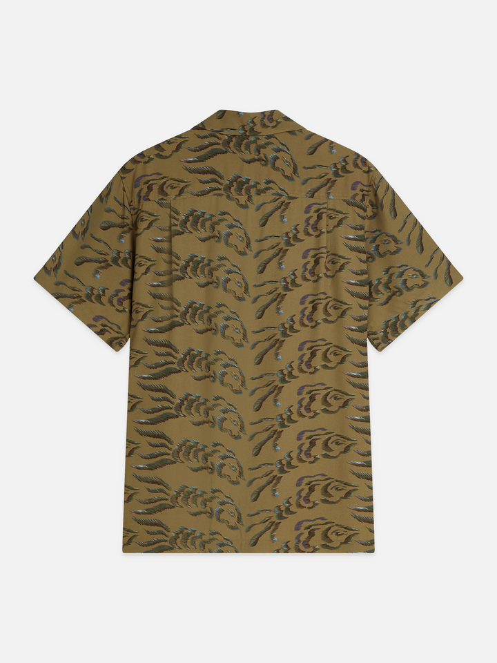 Viscose printed short sleeved regular-fit shirt