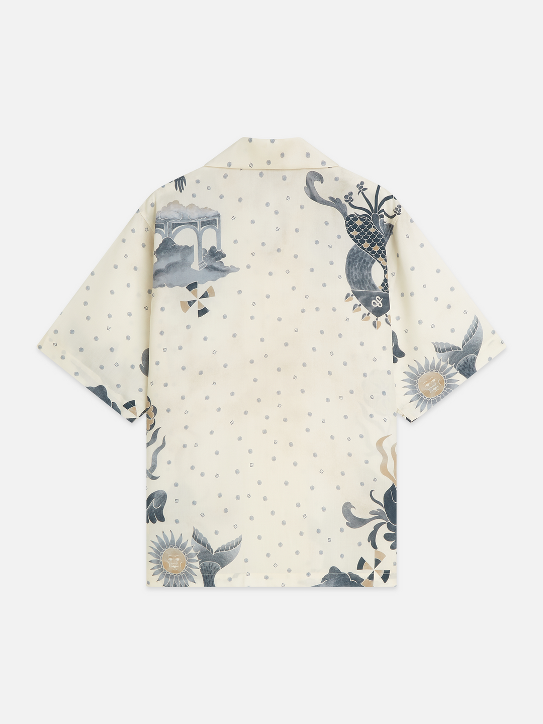 Printed tencel short sleeved relaxed-fit shirt