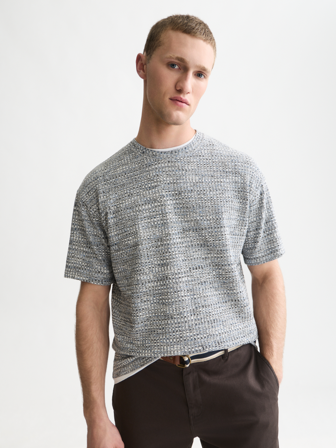Jacquard relaxed-fit T-shirt