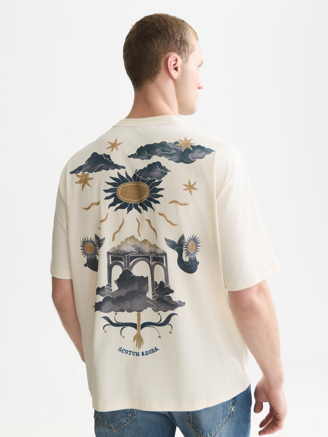 Front and back artwork loose-fit T-shirt