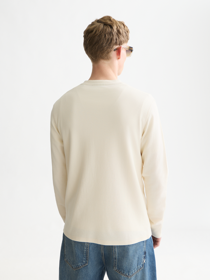 Waffle regular-fit long sleeved T-shirt