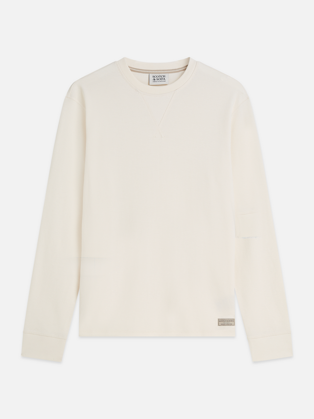 Waffle regular-fit long sleeved T-shirt