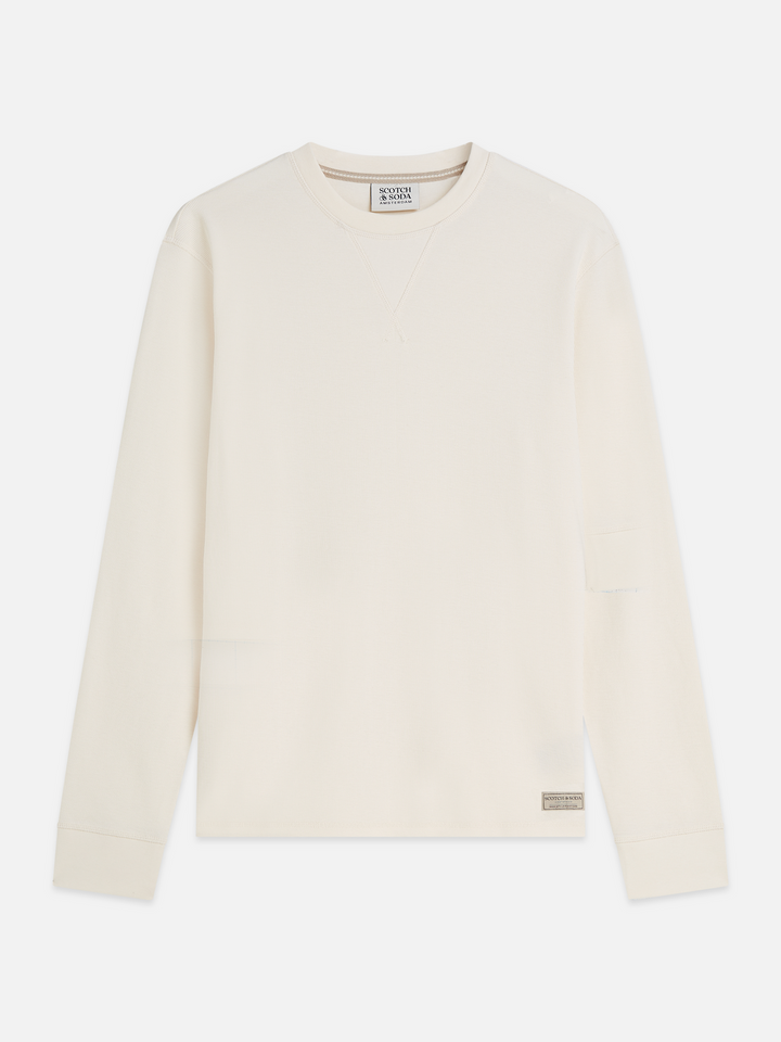 Waffle regular-fit long sleeved T-shirt