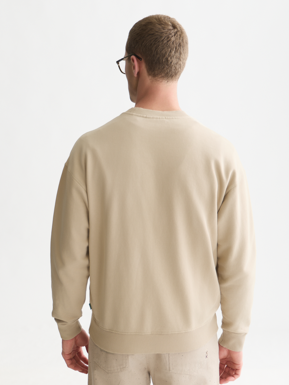 Front embroidered artwork relaxed-fit sweatshirt