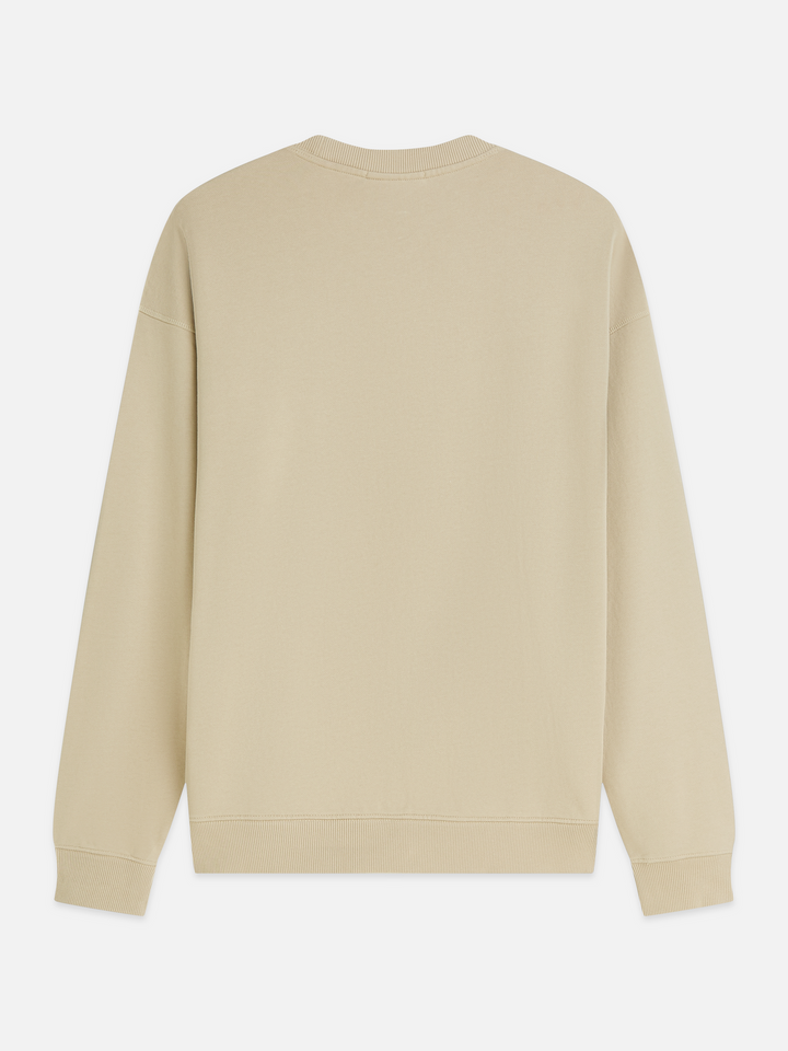 Front embroidered artwork relaxed-fit sweatshirt