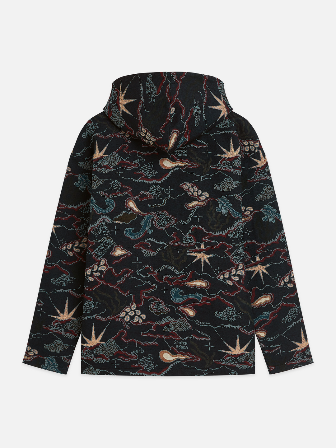 Jacquard relaxed-fit hoodie
