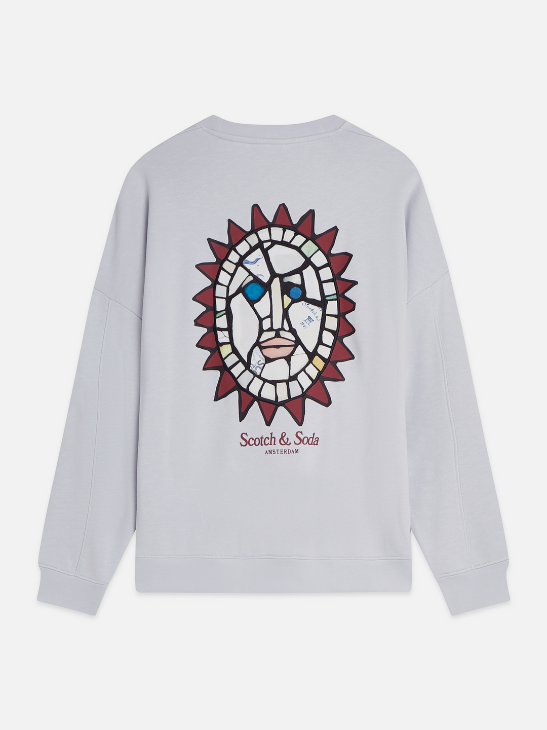 Front and back artwork relaxed-fit sweatshirt