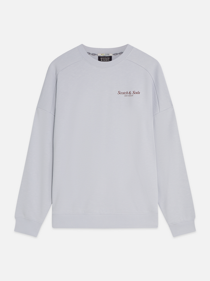 Front and back artwork relaxed-fit sweatshirt
