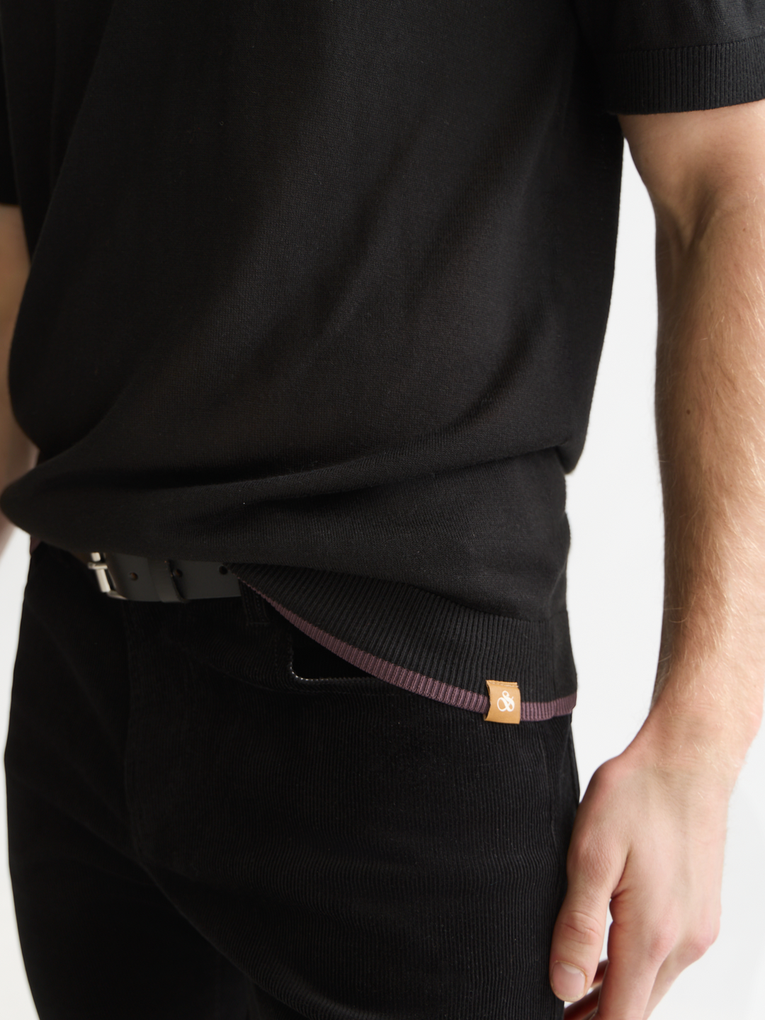 Knitted wool-blend relaxed-fit T-shirt