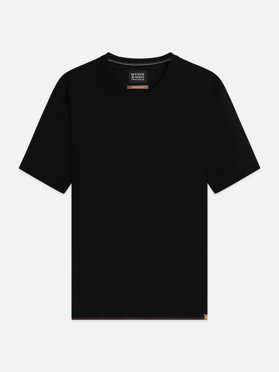 Knitted wool-blend relaxed-fit T-shirt