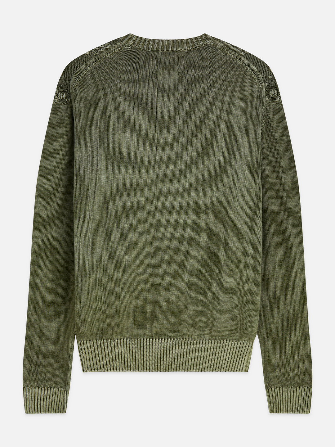 Structured cotton dropped shoulder pullover