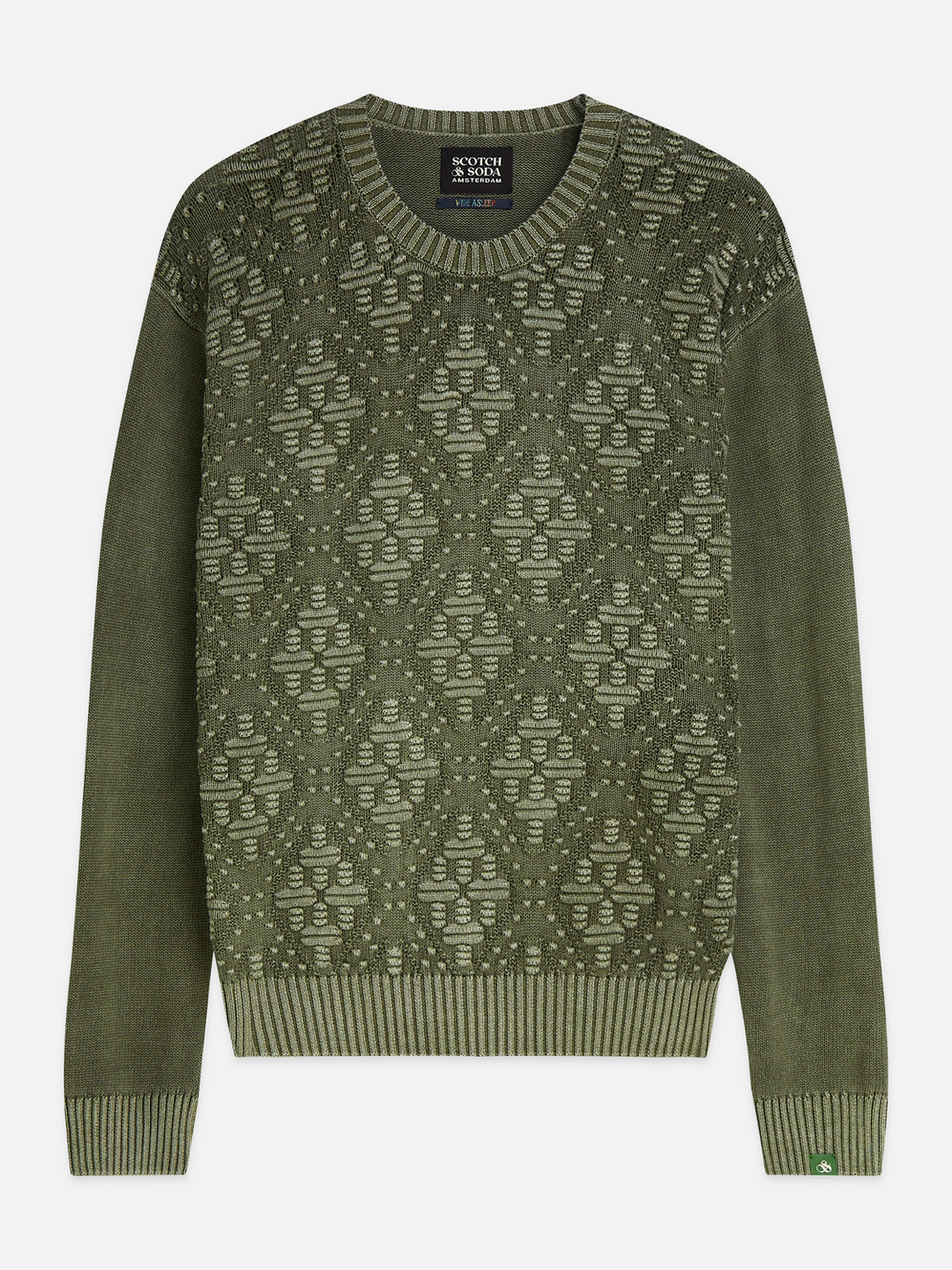 Structured cotton dropped shoulder pullover