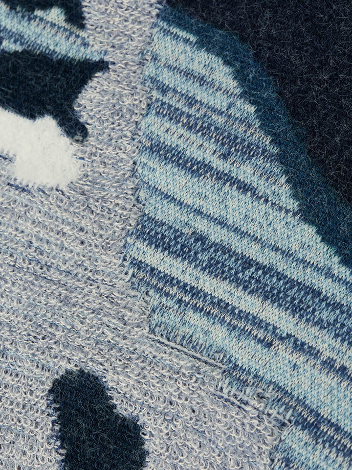 Jacquard cotton loose-fit pullover