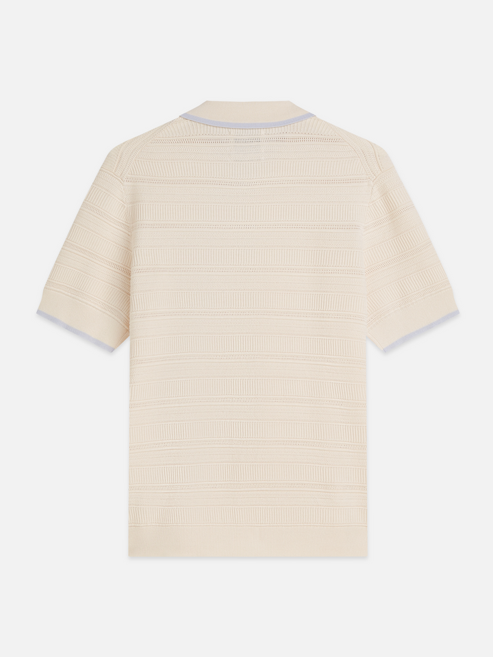 Structured knitted regular-fit polo