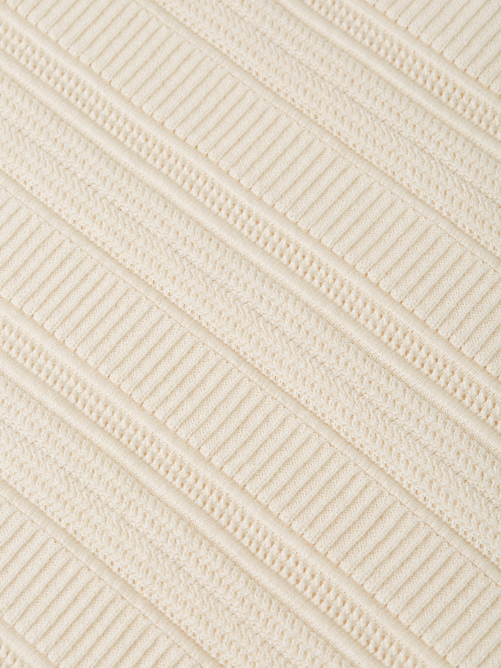 Structured knitted regular-fit polo