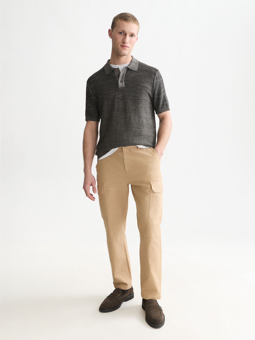 Structured regular-fit polo