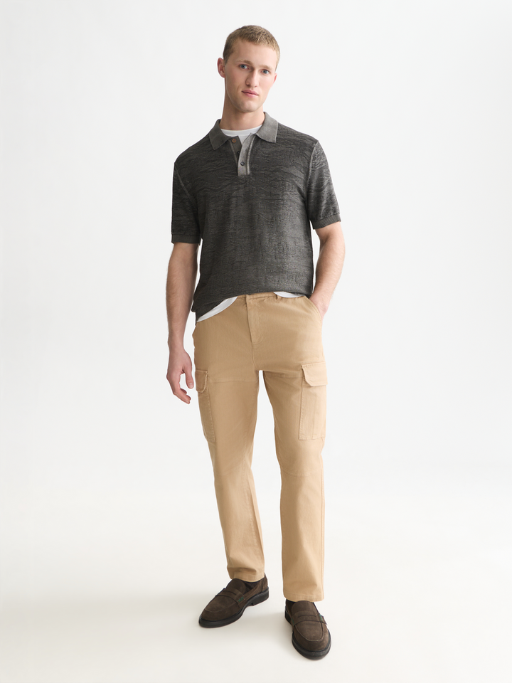 Structured regular-fit polo