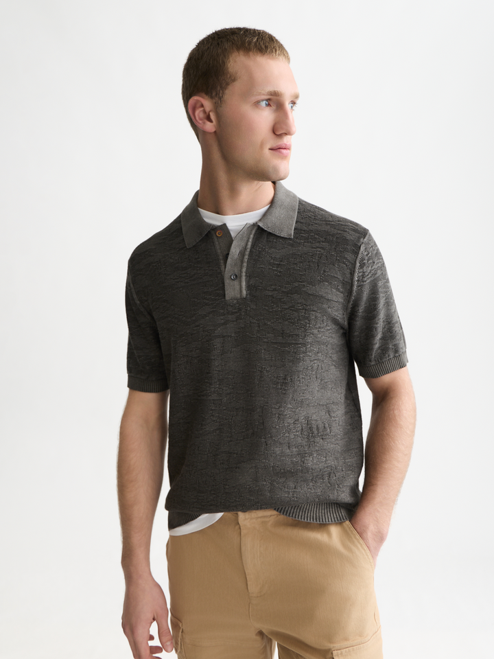 Structured regular-fit polo