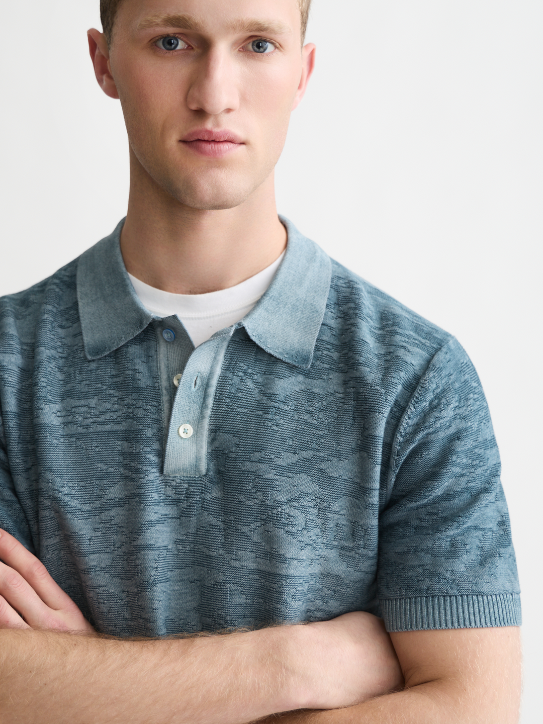 Structured regular-fit polo